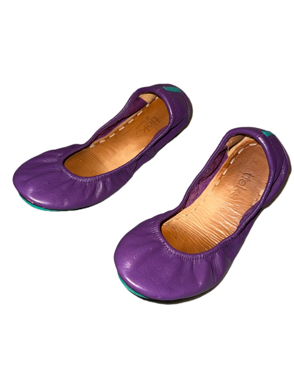 Tieks by Gavrieli Purple Leather Ballet Flats Size 6 Foldable Comfort Shoes